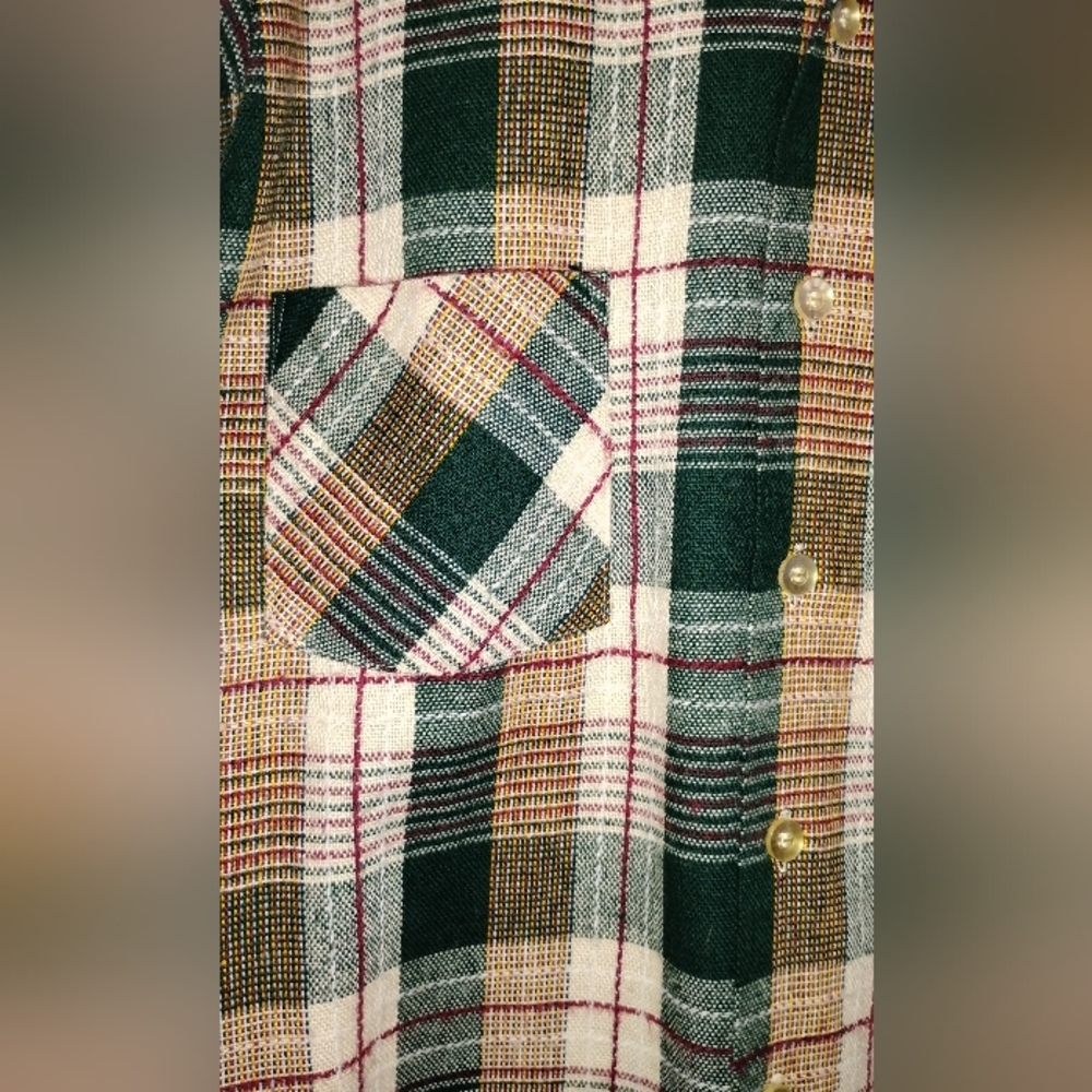 VINTAGE PLAID SHIRT NWOT - Picture 7 of 8